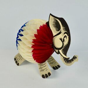 Vintage Republican GOP Elephant Honeycomb Table Decor Danish Amscan Denmark